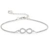WISH Comercio exterior AliExpress Nuevo Brazalete de 8 palabras para el ojo Chapado en platino Lazo Incrustado con diamantes Brazalete para mujer
