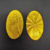 Tarjeta de recuerdo turístico de doble cara con lámina de oro de Mazu, escénica, de 4,2 x 4,2 cm.