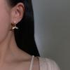 Brincos de Cauda de Sereia com Design de Pérola Artificial, Estilo Moderno e Único, Brincos Elegantes de Pérola de Alto Brilho para Celebridades da Internet