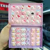 Anel Princesa Sanrio 24 Caixas Kuromi Anel de Desenho Animado Presente de Aniversário de Bebê Joia Anel Pequeno Anel
