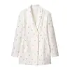ZR Comercio Exterior Europeo y Americano Transfronterizo Ropa de Mujer al por Mayor 2026 Nuevo Elegante Holgado Pequeño Floral Entallado a la Cintura Blazer
