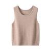 Nueva Camisola Térmica de Cachemira Ajustada para Bebé sin Mangas Jersey Unisex de Cachemira para Niños Cuello Redondo en Stock