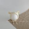Chapéu de bebê primavera e outono boné de proteção auricular recém-nascido boné fetal de algodão bebê fofo super fofo outono lace-up cap