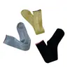 Calcetines de Algodón para Mujer Otoño/Invierno 2026 con Pliegues Acordeón, Textura de Canalé Vertical, Ribete de Color Contrastante, Calcetines Elásticos para Pantorrilla
