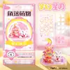 Nuevas Pegatinas en Relieve Jenga Girl DIY Adornos Pequeños Hechos a Mano Pegatinas Decorativas 3D para Aliviar el Estrés Pegatinas Educativas para Niños