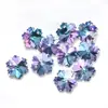 Venda Quente Transfronteiriça Pingente de Cristal Floco de Neve 14mm Banhado Vidro Colorido Aurora AB Acessórios Pingente Acessórios para Roupa Brincos