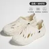 Sapatos furados estilo masculino roupa de exterior sapatos de praia pessoa preguiçosa slip-on verão respirável masculino de alta qualidade antiderrapante chinelos masculino exterior