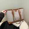 Diseño Personalizado Portátil Estilo Occidental Bolso de Mujer Verano 2025 Bolso Tote Sencillo de Moda Cuadros Retro Bolso de Hombro/Axila
