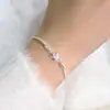 Pulsera Súper Brillante de Piedra Lunar Estrella Cielo Estrellado para Mujer, Pulsera Romántica Francesa de Corazón Fantasía Aurora Circonita