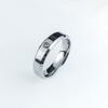 En stock estilo coreano moderno simple anillo de titanio y acero con diamantes tallado Anillo liso de acero inoxidable con incrustaciones de diamantes anillo de pareja no se decolora