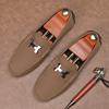 Sapatos Mocassins Masculinos Four Seasons de Couro de Porco Costurados à Mão com Solado Macio Sapatos Casuais Sapatos para Dirigir Slip-On Sapatos Masculinos