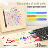 Caneta Marcadora Glitter Dupla Ponta Duas Cores Mais Vendida da Amazon, Marcador Fluorescente para Desenho e Grafite de Estudantes