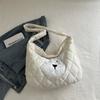 2024 Nova Bolsa de Ombro Casual Vintage Bolsa de Grande Capacidade Moda Feminina Para o Trabalho Bolsa Tote de Algodão