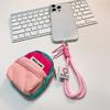 Monedero de Almacenamiento Multifuncional Ins con Cuerda para la Muñeca Adecuado para Funda de Teléfono Móvil Accesorios para Bolsos DIY Llavero Funda para Auriculares Portátil