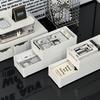 Caja de Almacenamiento Rectangular Apilable Estilo Japonés Escritorio Sin Imprimir Minimalista Dormitorio de Estudiantes Organizador de Almacenamiento de Escritorio