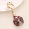 Creativo Nuevo Llavero de Mariquita de Siete Estrellas Incrustada con Diamantes para Coche, Colgante de Metal de Moda y Popular para Bolso, Regalo para Novia