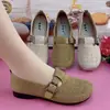 Zapatos de Tela Old Beijing para Mujer de Primavera y Otoño, Malla Transpirable Suela Suave Zapatos Negros de Trabajo, Zapatos de Malla Cómodos para Madres de Mediana Edad y Mayores