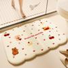 Alfombrillas de Baño Gruesas Absorbentes de Agua Antideslizantes Suaves Imitación Cachemir Dopamina Alfombrillas de Baño Fáciles de Cuidar en Casa