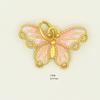 De longa data sandy gold esmalte borboleta frisado frisado diy pulseira colar acessórios borboleta pingente acessórios