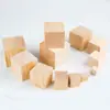 Bloques de Construcción Cuadrados Pequeños de Madera Maciza de Pino Cubo Pequeño Cuadrado Diy Hecho a Mano Juguetes Educativos para Niños