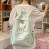 Mochila Fofa para Mulheres Viagem Leve Alta Aparência Mochila para o Dia a Dia Cachorrinho Cartoon Estudantes do Ensino Médio Estudantes do Ensino Fundamental Bolsa Escolar