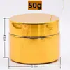 Tarro de Crema de Vidrio Electrochapado en Oro, Botella de Crema Portátil Reutilizable, Procesamiento de Empaque Cosmético Multiespecificación, Venta al por Mayor Personalizada