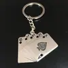 Directo de fábrica metal Creativo Festival pequeño regalo llavero de póker colgante de regalo láser varios patrones