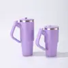 Taza de Acero Inoxidable de 20 oz de Gran Capacidad Anti-Caídas con Aislamiento al Vacío y Asa Giratoria, Taza de Hielo para Mantener Frío, Taza Térmica, Taza para Coche