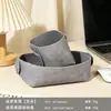 Caja de Almacenamiento con Portalápices de Cuero, Decoración de Escritorio Retro, Portalápices de Lujo Ligero, Soporte para Control Remoto de Regalo, Tubo de Almacenamiento para Pinceles de Maquillaje de Escritorio