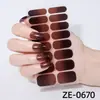 Fábrica Zhengxiang Personalizado OEM Cor Sólida Gradiente Filme para Esmalte de Unha Pasta de Unha 16 Dedos Transfronteiriço Adesivo Impermeável Pasta de Unha ODM