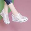 Zapatos de malla para mujer Zapatos nuevos 2023 zapatos de primavera y verano para mujer zapatos blancos zapatos planos para mujer con plataforma oculta que aumentan la altura zapatos individuales nuevos transpirables para mujer