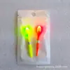Porta lámpara electrónico de cola flotante LED ojo electrónico llamativo frijol flotador de pesca nocturna palo luminoso cambio de color lámpara de flotador de destello explosivo porta lámpara de cola flotante