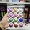 Arte de uñas exclusivo transfronterizo juego de 12 colores de polvo de espejo para uñas polvo de espejo galvanizado polvo de aurora para arte de uñas polvo de titanio láser