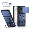 Adecuado para Samsung A57 Funda de Teléfono con Anillo Sky y Ventana Deslizante A37 Soporte A17 Mate A07 Anticaídas A56 Funda Protectora A36