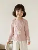 Camiseta Básica con Borde Tipo Seda para Niñas Wulibu Yi, Fresca y Suave, Amigable con la Piel, Transpirable, Camiseta de Manga Larga para Ropa de Otoño de Niñas