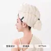 Touca de secagem de cabelo em fleece coral para mulheres adultas, adequada para uso no banheiro, absorve água e seca rapidamente, de alta qualidade, macia, touca espessa para a cabeça