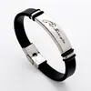 Comercio electrónico transfronterizo joyería silicona acero inoxidable pulsera deportiva versión coreana de doce constelaciones acero titanio pulsera para parejas venta al por mayor
