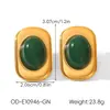 Pendientes de Acero Inoxidable Personalizados Retro Ouding Combinación Oro de 18K Pendientes de Acero de Titanio que no se decoloran Estilo Ins Joyería de Lujo Accesible para Mujeres