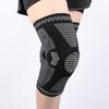 Rodilleras deportivas antideslizantes de punto, transpirables, con absorción de impactos, para baloncesto, bádminton, montañismo, soporte de resorte, rodilleras de silicona