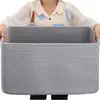 Cesta de Roupas Sujas de Corda de Algodão Estilo Europeu Cesta Grande para Roupas Sujas Doméstica Cesta de Armazenamento para Utensílios Quarto Cesta de Armazenamento para Brinquedos de Bebê