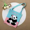 Bolsa de Ombro Flor Doce Estilo Japonês e Coreano Bolsa Tote de Tricô de Grande Capacidade Versátil para o Dia a Dia Bolsa para Livros de Estudante
