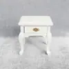 1:12 casa de bonecas casa de bonecas mini móveis modelo europeu branco puro mesa de cabeceira armário de armazenamento armário de armazenamento