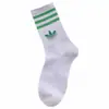 Calcetines Adi Clover para Hombre Deportivos de Hilo Largo de Moda Algodón Puro Absorbentes para Mujer Calcetines de Pareja con Tres Rayas