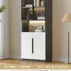 Estantería con puertas de cristal, pared completa integrada, para sala de estar, estudio, oficina, vitrina expositora para figuras, estantería de pie
