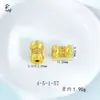 Mantra de Seis Palavras com Furo Passante Acessórios para Joias DIY, Contas Tradicionais de Ouro de Areia em Formato de Balde de Lótus, Contas Grandes com Furo Passante Estilo Chinês Banhadas a Ouro de Cobre