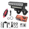 Luz de bicicleta de alto brillo con bocina de alto decibelio, luz de iluminación nocturna para bicicleta, juego de accesorios para equipo de ciclismo al aire libre