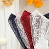 Xiaotianer - Ropa interior sexy de encaje de cintura baja para mujer, tentación sexual pura, bragas transparentes antibacterianas para niñas