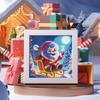 Pintura de Diamantes Navideña Transfronteriza para Niños, Arte de Puntos de Diamantes DIY con Marco, Pintura de Pegatinas de Diamantes Completos 5D, Regalo, Oferta Especial de Navidad