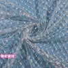 Encaje jacquard de malla con hilo dorado y plateado de nailon, ropa para niños, vestido, vestido de novia, tela de malla, rombos de diamante, jacquard de hilo plateado