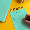 Papel para Impressão Colorida A6 Espessado 80g Papel Copiadora Lista de Vouchers Desenho Manual 70g Origami 500 Folhas Atacado